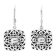 Artisan Balinese Square Sterling Silver Square Filigree Earrings