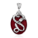 Balinese Artisan 925 Dragon Sterling Silver Pendant with Red Coral