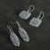 Artisan Balinese Square Sterling Silver Square Filigree Earrings