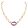 Gumuchian 18kt Two Tone Diamond and Pink Sapphire Gallet Necklace