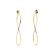 Siracusa earrings XXL in yellow gold and one line of 140 diamonds, 18kt, 0,50ct