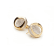 Atolli medium earrings in yellow gold 18k and white  diamonds 0,59 ct