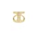 Siracusa collection ring in yellow gold 18k and one line of 9 white
diamonds diamonds 0,36 ct