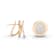 Atolli medium earrings in yellow gold 18k and white  diamonds 0,59 ct