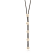Atolli rope necklace with 5 round elements in yellow gold and diamonds 1.01ct