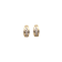 Matera earrings in yellow polish gold 18k and diamonds 0.42ct