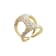 Siracusa ring in yellow gold 18kt and 162 white diamonds pavé 1,65 ct