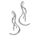 Vulcano earrings in white gold 18k and diamonds pavé, 2,82ct