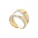 Anniversary100 ring in yellow gold with 58 diamonds in two lines, 0.53ct