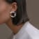 Anniversary100 large round earrings in white gold 18k with white
diamonds pavé 5.13ct