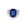 7.19 Carat Ceylon Sapphire & Diamond Ring in Platinum