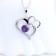 Dazzlingrock Collection Amethyst and Diamond Double Heart Pendant with
Chain in 18K Gold