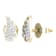 Dazzlingrock Collection Round White Diamond Angel Wing Stud Earrings for
Women in 14K Yellow Gold