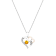 Dazzlingrock Collection Citrine and Diamond Double Heart Pendant with
Chain in 10K Gold