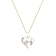 Dazzlingrock Collection Morganite and Diamond Double Heart Pendant with
Chain in 18K Gold