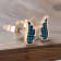 Dazzlingrock Collection Round Blue Diamond Angel Wing Stud Earrings for
Women in 10K Rose Gold