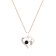 Dazzlingrock Collection Garnet and Diamond Double Heart Pendant with
Chain in 10K Gold