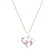 Dazzlingrock Collection Pink Sapphire and Diamond Double Heart Pendant
with Chain in 18K Gold