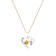 Dazzlingrock Collection Citrine and Diamond Double Heart Pendant with
Chain in 14K Gold