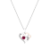 Dazzlingrock Collection Lab Ruby and Diamond Double Heart Pendant with
Chain in 18K Gold