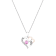 Dazzlingrock Collection Lab Pink Sapphire and Diamond Double Heart
Pendant with Chain in 14K Gold