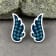 Dazzlingrock Collection Round Blue Diamond Angel Wing Stud Earrings for
Women in Sterling Silver