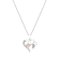 Dazzlingrock Collection Morganite and Diamond Double Heart Pendant with
Chain in Sterling Silver
