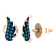 Dazzlingrock Collection Round Blue Diamond Angel Wing Stud Earrings for
Women in 18K Rose Gold