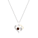 Dazzlingrock Collection Garnet and Diamond Double Heart Pendant with
Chain in 14K Gold