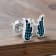 Dazzlingrock Collection Round Blue Diamond Angel Wing Stud Earrings for
Women in 10K White Gold