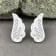 Dazzlingrock Collection Round White Diamond Angel Wing Stud Earrings for
Women in 18K White Gold
