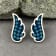 Dazzlingrock Collection Round Blue Diamond Angel Wing Stud Earrings for
Women in 10K Yellow Gold