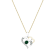 Dazzlingrock Collection Lab Emerald and Diamond Double Heart Pendant
with 10K Gold