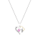 Dazzlingrock Collection Lab Pink Sapphire and Diamond Double Heart
Pendant with Chain in 18K Gold