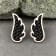 Dazzlingrock Collection Round Black Diamond Angel Wing Stud Earrings for
Women in 14K Rose Gold