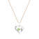 Dazzlingrock Collection Peridot and Diamond Double Heart Pendant with
Chain in 10K Gold