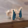 Dazzlingrock Collection Round Blue Diamond Angel Wing Stud Earrings for
Women in 10K Rose Gold