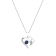 Dazzlingrock Collection Blue Sapphire and Diamond Double Heart Pendant
with Chain in 18K Gold