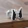 Dazzlingrock Collection Round Black Diamond Angel Wing Stud Earrings for
Women in Sterling Silver