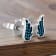 Dazzlingrock Collection Round Blue Diamond Angel Wing Stud Earrings for
Women in Sterling Silver