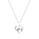 Dazzlingrock Collection Aquamarine and Diamond Double Heart Pendant with
Chain in 14K Gold