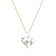Dazzlingrock Collection Peridot and Diamond Double Heart Pendant with
Chain in 10K Gold