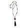 Dark Goldmine Mixed Stone Knotted Necklace, Handmade by Amber Planet Earth.