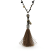 Night Zen Mixed Stone Knotted Necklace, Handmade by Amber Planet Earth.