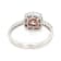 0.83 Ctw CVD Pink Diamond and 0.34 Ctw White Diamond Ring in 14K WG
