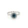 1.20 Ctw CVD Blue Diamond and 0.35 White Diamond Ring in 14K WG