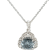 1.02 Ctw CVD Blue Diamond and 0.16 Ctw White Diamond Pendant in 14K