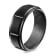 Tungsten Black Ion Plating Step Edge Mens Band