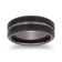 Tungsten Beveled Edge Black & Copper Ion Plating Mens Band