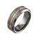 Tungsten Gold Ion Plating Stripe Mens Band